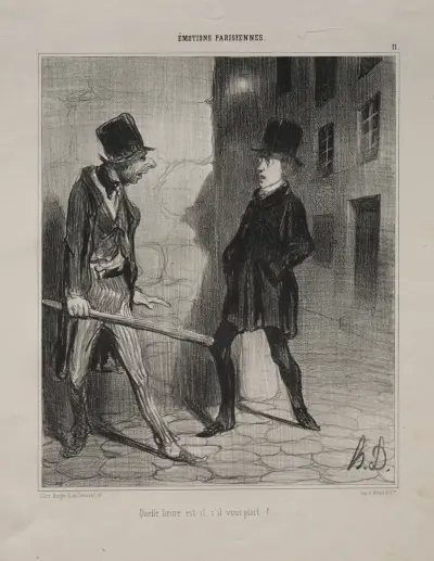 Vad är klockan, tack? av Honoré Daumier