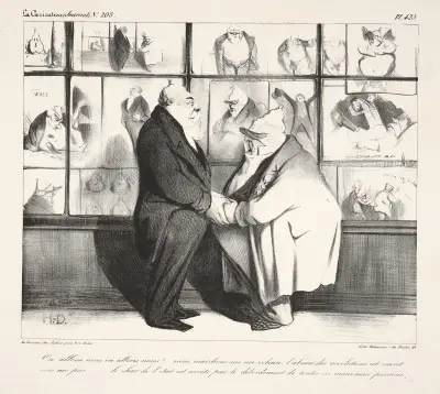 Where are we going, where are we going; We are walking on. av Honoré Daumier