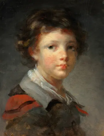 A Boy in a Red-lined Cloak av Jean-Honoré Fragonard