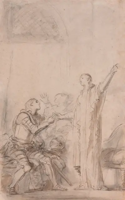 Bradamante remet l’anneau magique à Mélisse av Jean-Honoré Fragonard