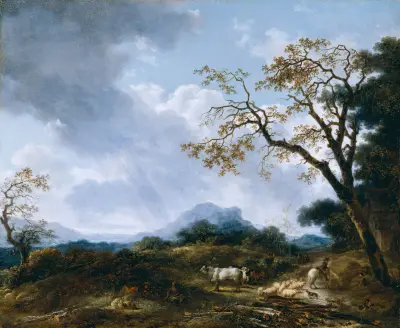 Landscape With Passing Shower av Jean-Honoré Fragonard