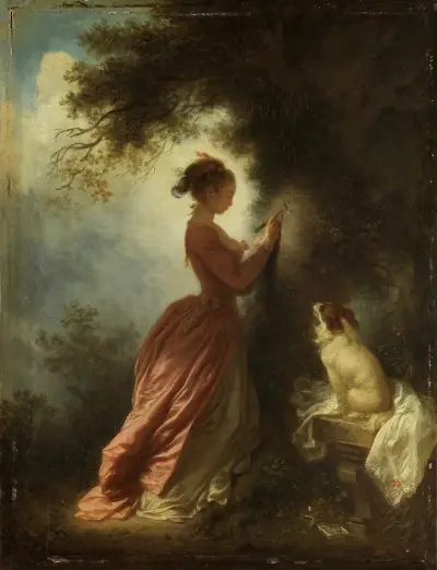 Le chiffre d’amour (The Souvenir) av Jean-Honoré Fragonard
