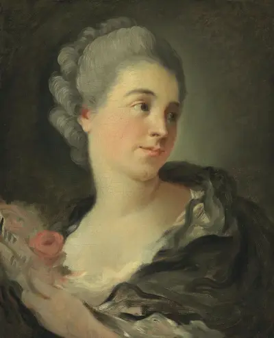 Portrait Of A Young Woman, Presumably Marie-Thérèse Colombe av Jean-Honoré Fragonard