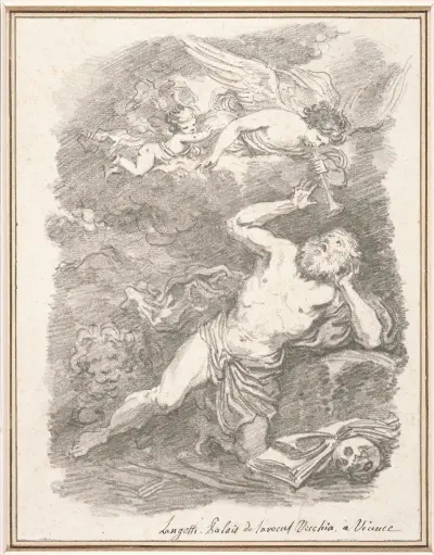 Saint Jerome in the desert av Jean-Honoré Fragonard