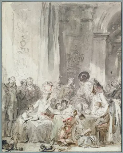 The Competition av Jean-Honoré Fragonard