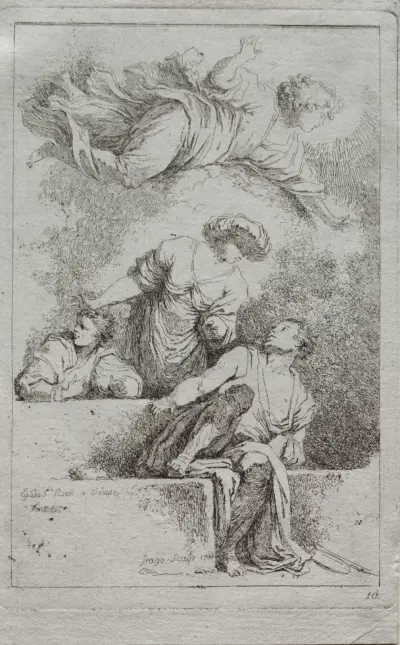 The Disciples at the Tomb av Jean-Honoré Fragonard