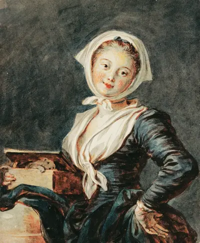 The Girl with the Marmot av Jean-Honoré Fragonard