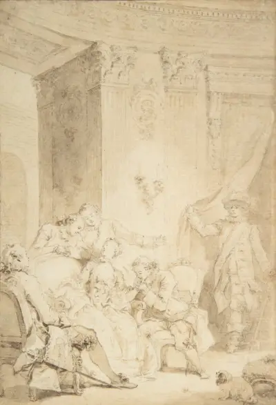 The Husband-Confessor av Jean-Honoré Fragonard