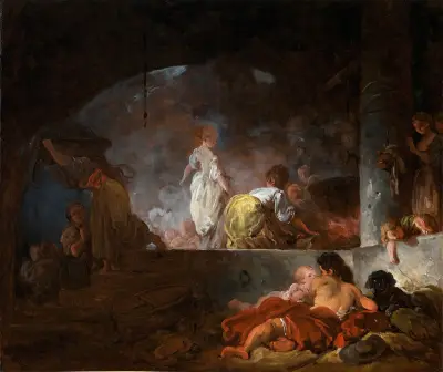 The Laundresses av Jean-Honoré Fragonard