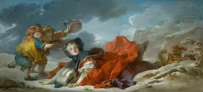 Winter av Jean-Honoré Fragonard