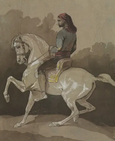 Arab on Horseback av Horace Vernet