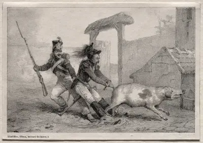 Hold Fast!, or the Marauders av Horace Vernet
