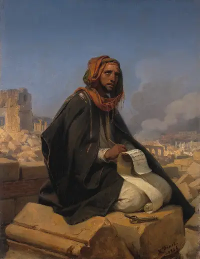 Jeremia vid Jerusalems ruiner av Horace Vernet