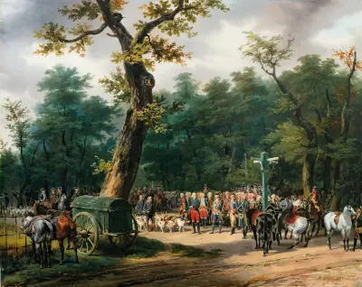 Ludvig XVI:s sista jakt, i Fontainebleau av Horace Vernet