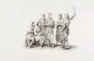 Osage delegation in Paris av Horace Vernet