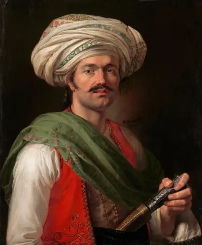 Portrait of a Mameluke. Said to Be Roustam Raza av Horace Vernet