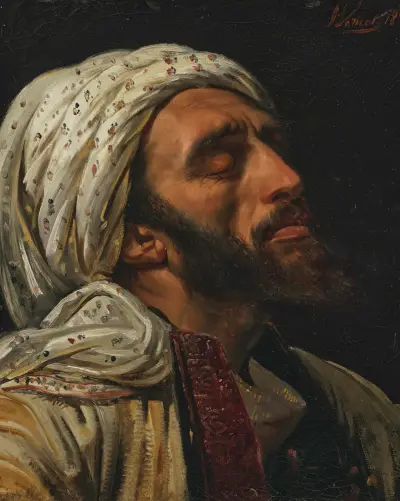 Porträtt av en arabisk man av Horace Vernet