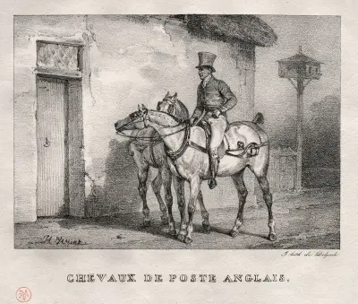 Postal Horses av Horace Vernet