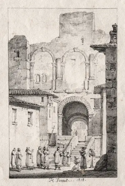 Procession i Arles av Horace Vernet