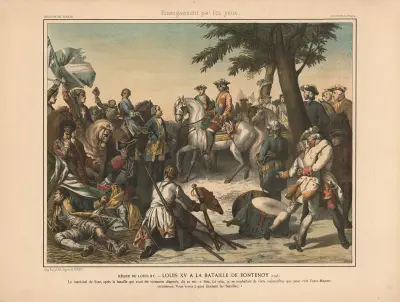 Reign of Louis XV – Louis XV at the Battle of Fontenoy av Horace Vernet
