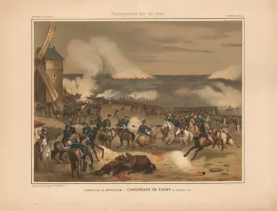 Revolutionary Wars – Cannonade of Valmy (20th September 1792) av Horace Vernet