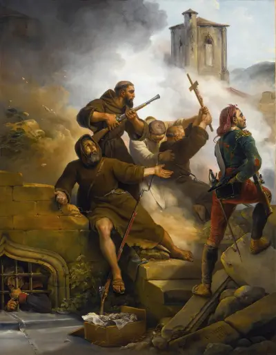 The Siege Of Saragossa av Horace Vernet
