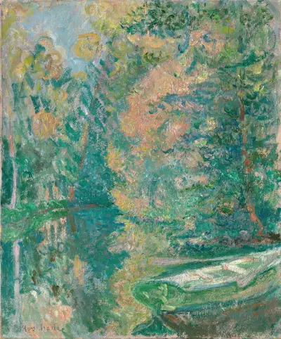 La Barque sur l’Epte av Blanche Hoschedé-Monet