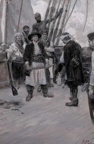 ‘Again, My Captain (Pirates)’, New York Colonial Privateers av Howard Pyle