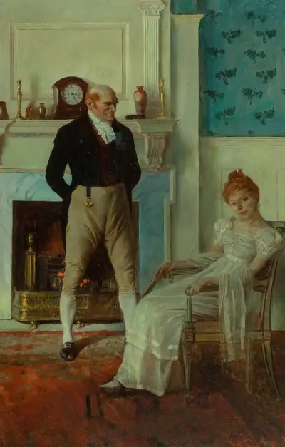 Becky Sharp och lord Steyne av Howard Pyle