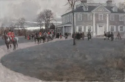 Lady Washington’s Arrival At Headquarters, Cambridge, 1775 av Howard Pyle
