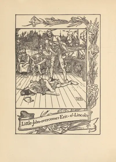 Lille John besegrar Eric o’ Lincoln av Howard Pyle