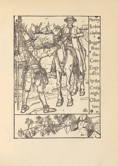Merry Robin clad as a Beggar stops the Corn Engrosser by the Cross nigh Ollerton av Howard Pyle