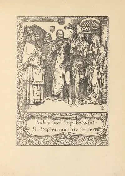 Robin Hood steps betwixt Sir Stephen and his Bride av Howard Pyle