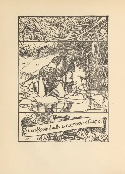 Stout Robin hath a narrow Escape av Howard Pyle