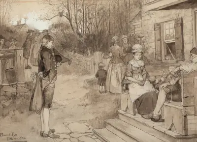 Sunday In Old Catskill av Howard Pyle
