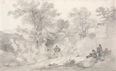 Weg mit Figuren von George Howland Beaumont