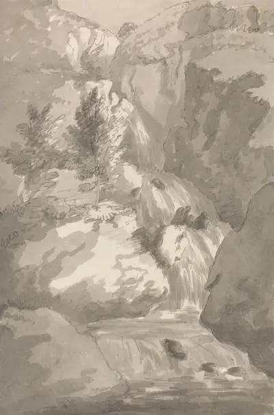 Part of Brind Gill in Ligburthwaite av George Howland Beaumont