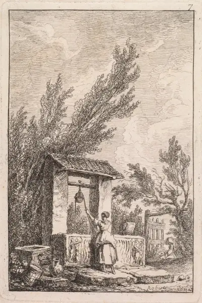 Le Puits av Hubert Robert