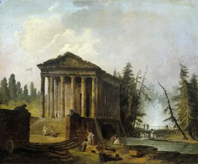 Le Temple antique, 1780 av Hubert Robert