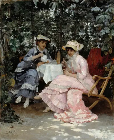 Sitting under the Arbour av Hugo Birger
