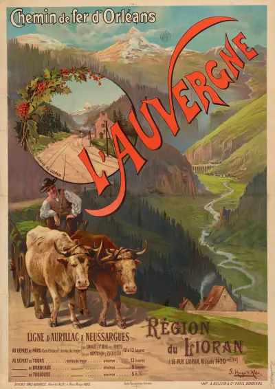 Chemin de fer d’Orléans. L’Auvergne. Région du Lioran (Le Puy Lioran) av Frederic Hugo d’Alési