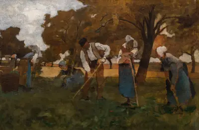 Hoeing White Beats in Picardy, study av Hugo Salmson