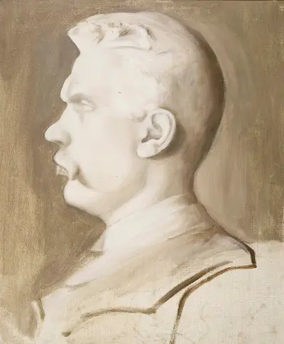 Albert Edelfelt (Ville Vallgrenin Veistoksen Mukaan) av Hugo Simberg