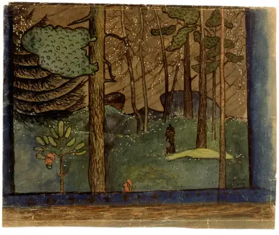 Höst i skogen av Hugo Simberg