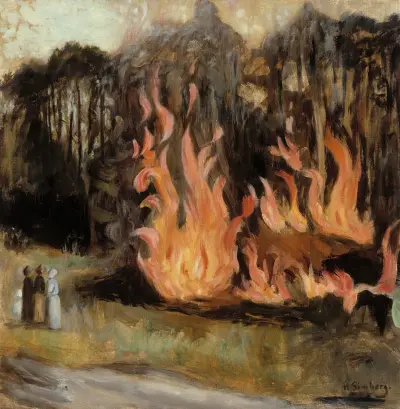 Bonfires av Hugo Simberg