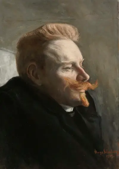 Man With A Red Moustache av Hugo Simberg