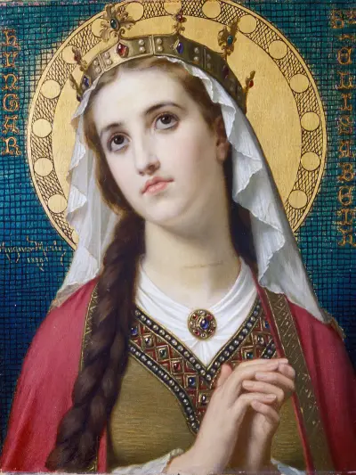 Saint Elizabeth Of Hungary av Hugues Merle