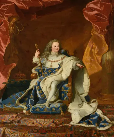 Louis XV, roi de France et de Navarre av Hyacinthe Rigaud