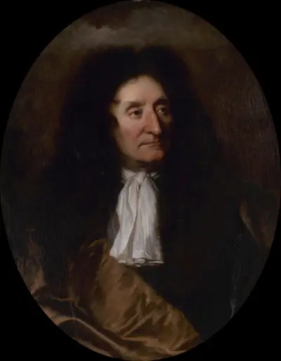 Portrait de Jean de La Fontaine (1621-1695), poète av Hyacinthe Rigaud