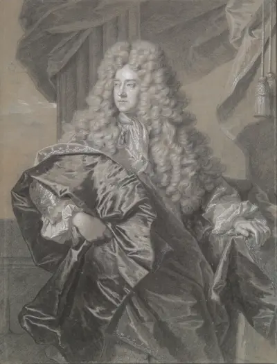 Portrait of Edward Villiers, First Earl of Jersey av Hyacinthe Rigaud